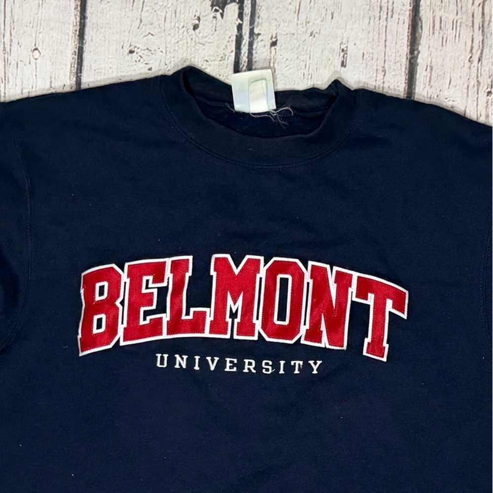 Belmont University Champion Blue Crewneck NCAA Collegiate Pullover Sweatshirt - Picture 2 of 5